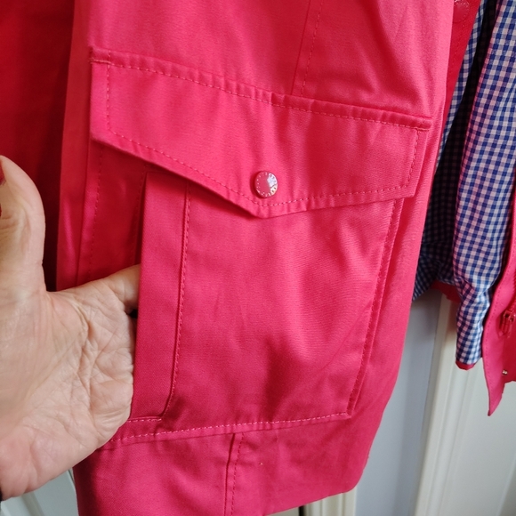 Talbot's Woman Water Resistant Hooded Rain Coral Jacket 2X - Picture 7 of 14